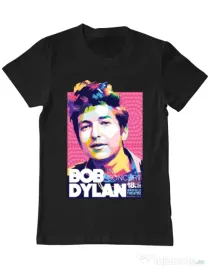 Tricou personalizat barbat Bob Dylan Negru