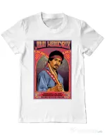 Tricou personalizat barbat Jimi Hendrix Alb