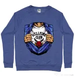 Bluza personalizata barbat Release My Superpower Albastru melanj