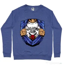 Bluza personalizata barbat Release My Superpower Albastru melanj