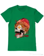 Tricou personalizat barbat spicy skull Verde mediu