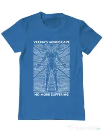 Tricou personalizat barbat vecna's mindscape Albastru azuriu