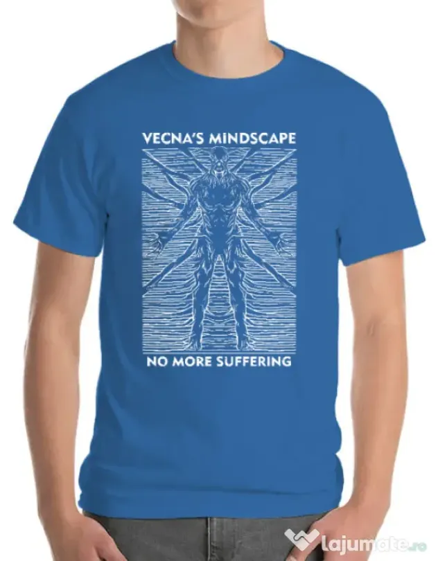 Tricou personalizat barbat vecna's mindscape Albastru azuriu