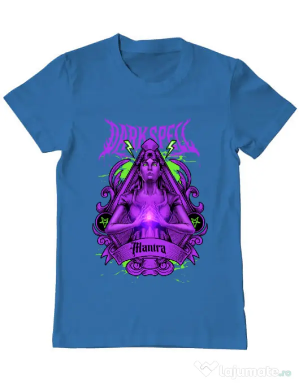 Tricou personalizat barbat DARK SPELL Albastru azuriu
