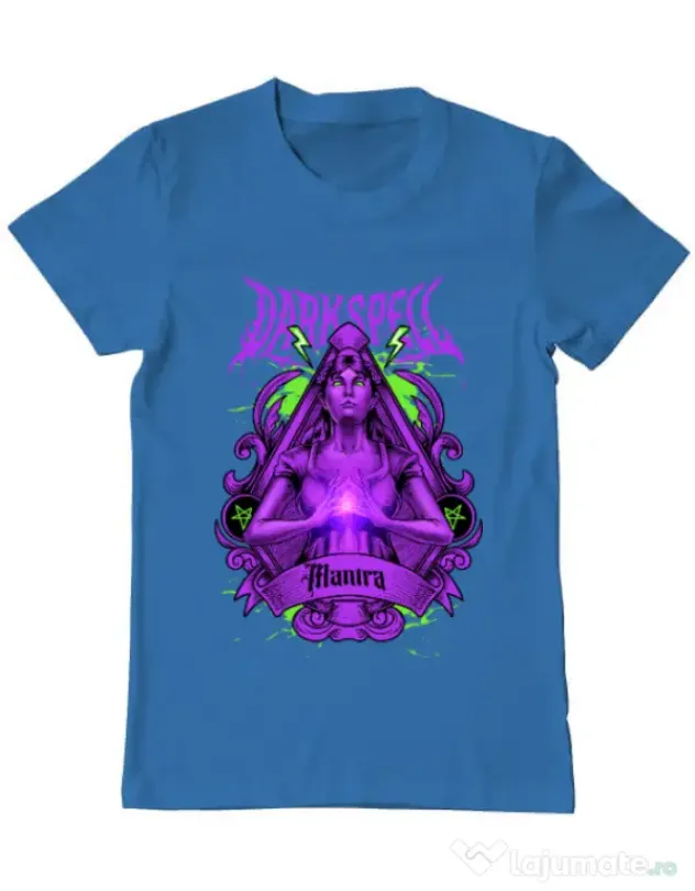 Tricou personalizat barbat DARK SPELL Albastru azuriu