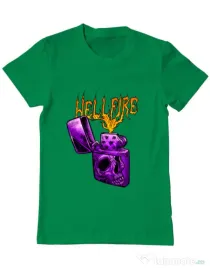 Tricou personalizat barbat HELLFIRE Verde mediu