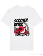 Tricou STANLEY STELLA barbat SCOOTER RETRO RED COLOR Alb