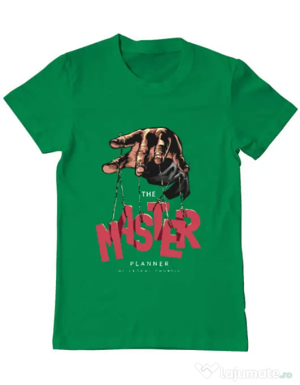 Tricou personalizat barbat Master planner Verde mediu