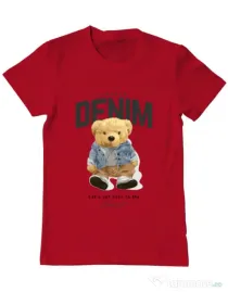 Tricou personalizat barbat Forever Denim Rosu