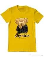 Tricou personalizat barbat Stay High Galben
