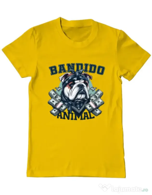 Tricou personalizat barbat BULLDOG 07 Galben