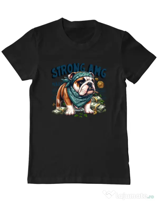 Tricou personalizat barbat BULLDOG 09 Negru