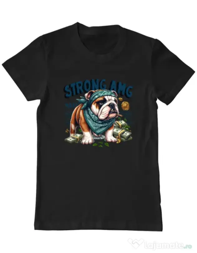 Tricou personalizat barbat BULLDOG 09 Negru