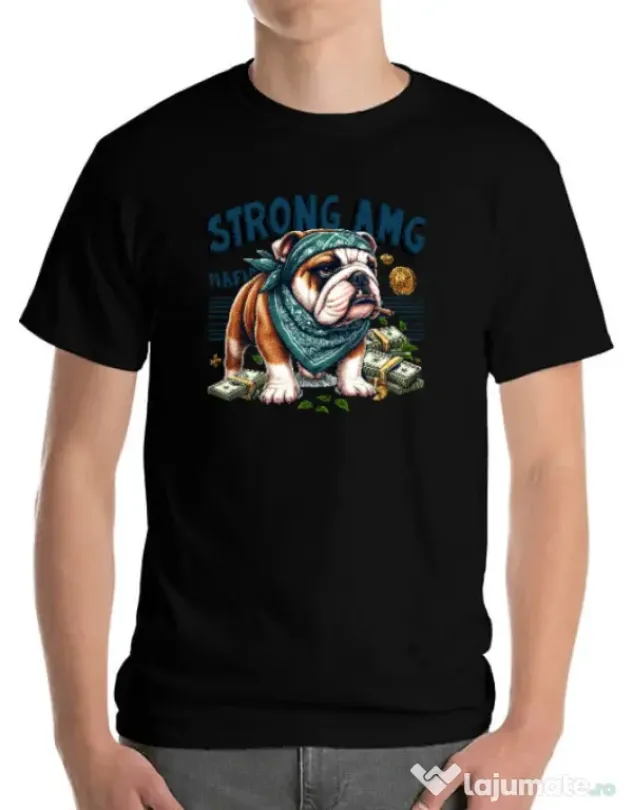 Tricou personalizat barbat BULLDOG 09 Negru