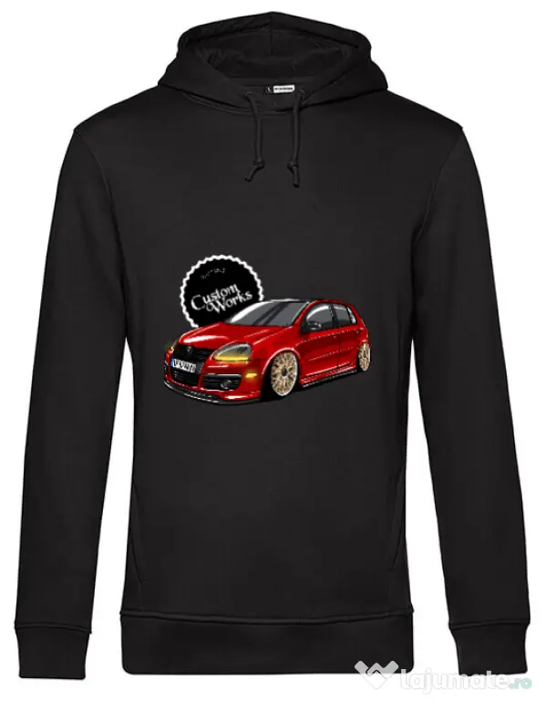 Hanorac barbat cu gluga Mandache - Mk5 GTi Negru