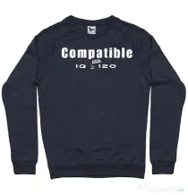Bluza personalizata barbat IQ tricou cu mesaj | CreativeSheep Denim inchis