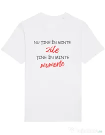 Tricou STANLEY STELLA barbat Nu Tine Minte Zile | CreativeSheep Alb