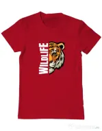 Tricou personalizat barbat WildLife (dark) Rosu