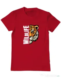 Tricou personalizat barbat WildLife (dark) Rosu