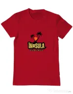 Tricou personalizat barbat Insula white Rosu