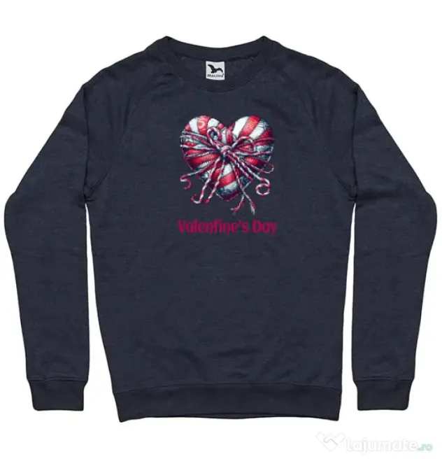 Bluza personalizata barbat Valentine\'s Day 2025 Denim inchis