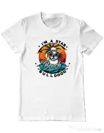 Tricou personalizat barbat BULLDOG 14 Alb