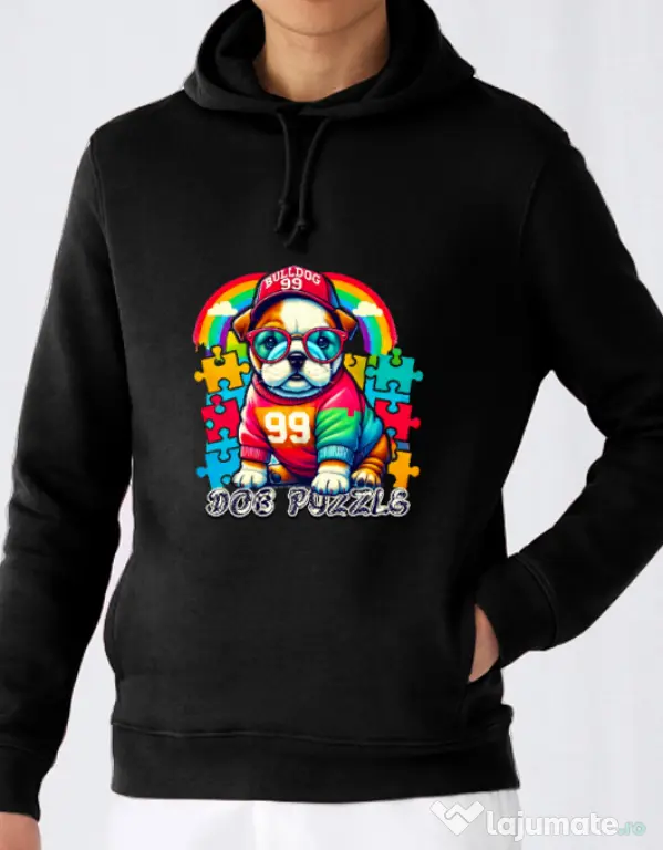 Hanorac barbat cu gluga BULLDOG 101 Negru
