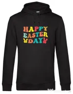 Hanorac barbat cu gluga HAPPY EASTER DAY Negru
