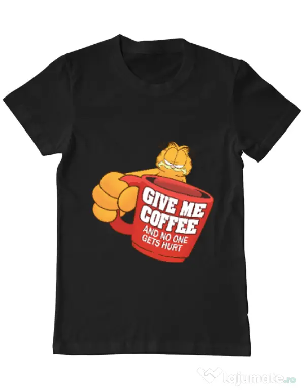 Tricou ADLER barbat Give me coffee Negru