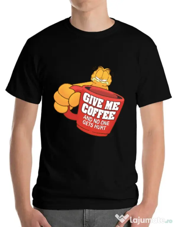 Tricou ADLER barbat Give me coffee Negru