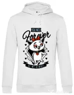 Hoodie barbat cu gluga Forever my always Alb