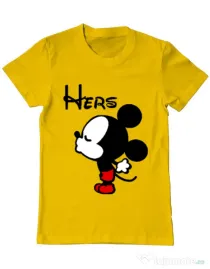 Tricou ADLER barbat Hers Mickey Galben