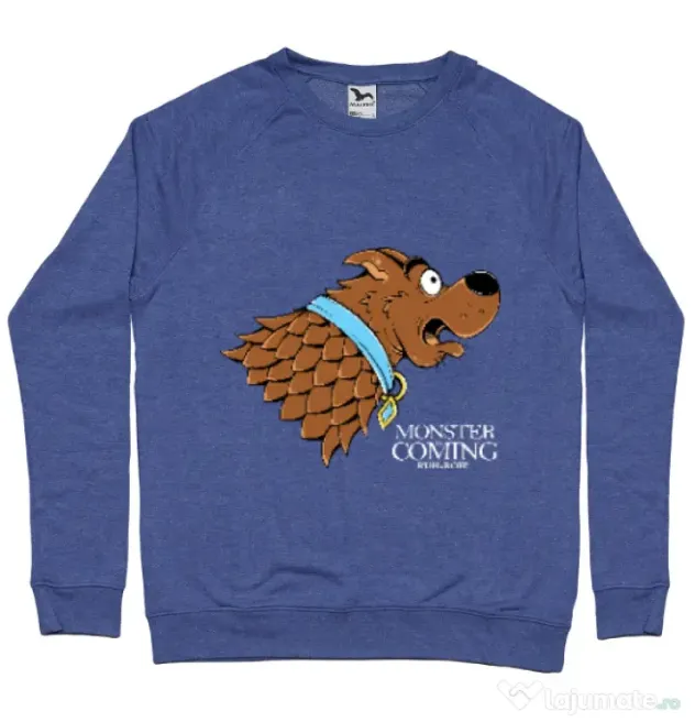 Bluza ADLER barbat Monster is coming Albastru melanj