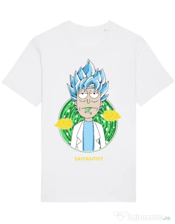Tricou STANLEY STELLA barbat I'm just saiyantist Alb