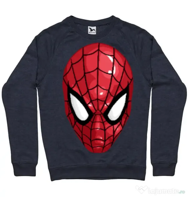 Bluza ADLER barbat Spiderman mask Denim inchis