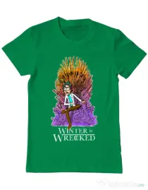 Tricou ADLER barbat Winter is wrecked Verde mediu