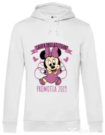 Hoodie barbat cu gluga Absolvire Minnie Mouse Alb