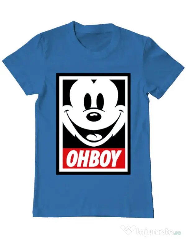 Tricou ADLER barbat Oh boy Albastru azuriu