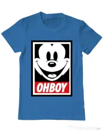 Tricou ADLER barbat Oh boy Albastru azuriu
