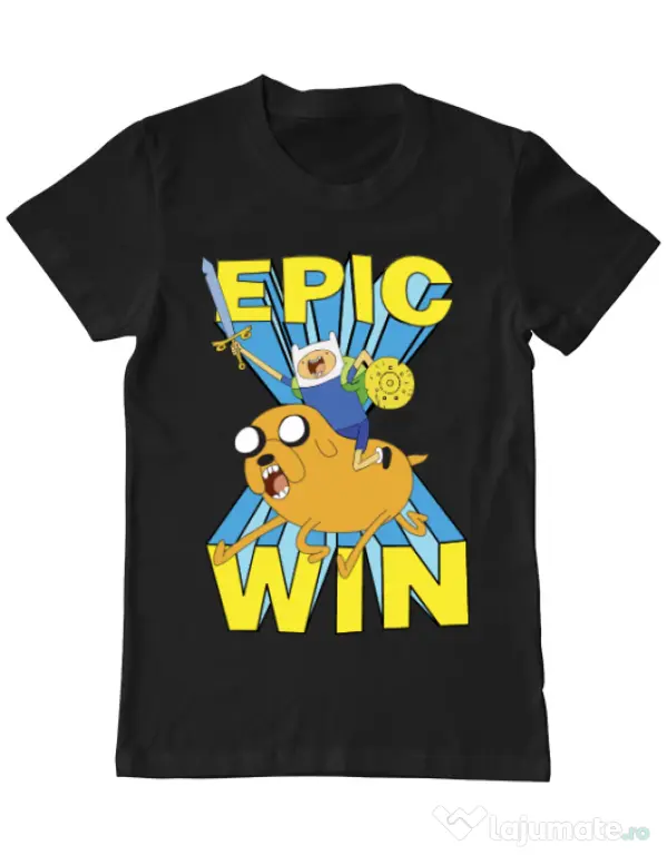 Tricou ADLER barbat Epic win Negru