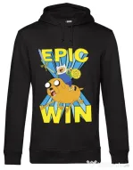 Hoodie barbat cu gluga Epic win Negru