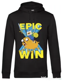 Hoodie barbat cu gluga Epic win Negru