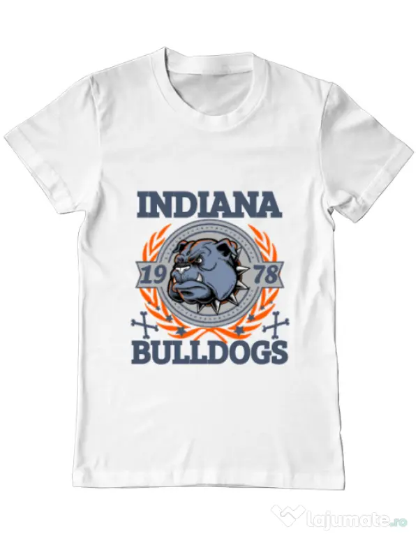 Tricou ADLER barbat Indiana Bulldogs Alb