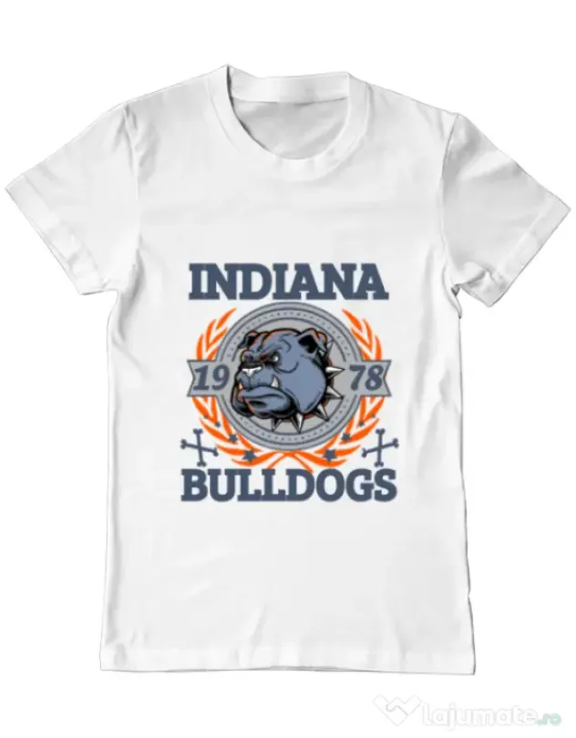 Tricou ADLER barbat Indiana Bulldogs Alb