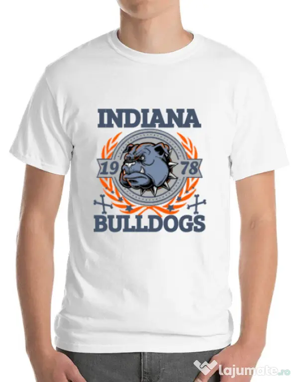 Tricou ADLER barbat Indiana Bulldogs Alb