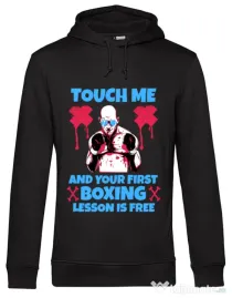 Hoodie barbat cu gluga Touch me Negru