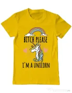 Tricou ADLER barbat Bitch Please Galben