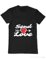 Tricou ADLER barbat Send love Negru