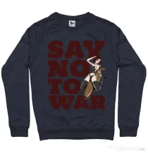 Bluza ADLER barbat Say no to war Denim inchis