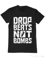 Tricou ADLER barbat Drop beats, not bombs Negru